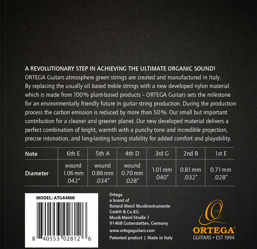 Ortega Guitars Atmosphere Green Strings Medium - [ka(:)rısma] showroom & concept store