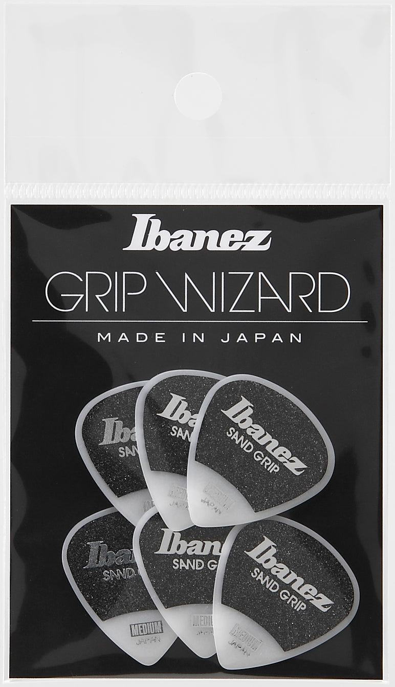 Ibanez Grip Wizard Series Sand Grip Flat Pick White 6 pcs. - [ka(:)rısma] showroom & concept store