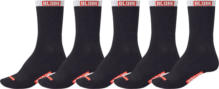 Globe Goodstock Crew Socks 5-Pack - [ka(:)rısma] showroom & concept store