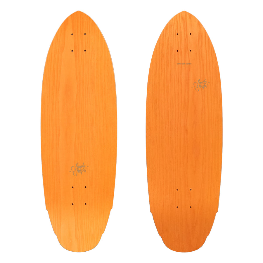 Sandy Shapes Mediterraneo Surfskate & Cruiser Deck 30.0'' x 9.5'' Orange Ash - [ka(:)rısma] showroom & concept store