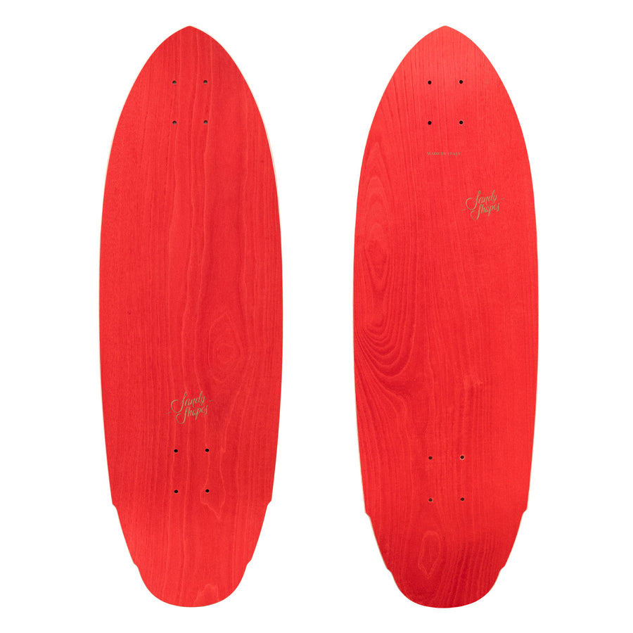Sandy Shapes Mediterraneo Surfskate & Cruiser Deck 30.0'' x 9.5'' Red Ash - [ka(:)rısma] showroom & concept store